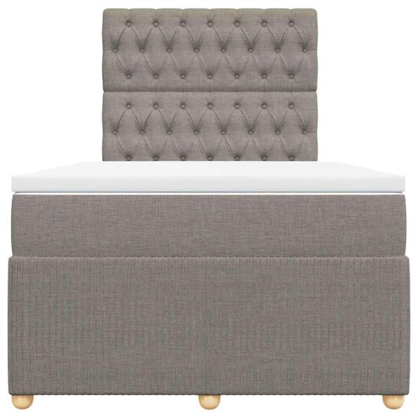 Boxspringbett mit Matratze Taupe 120x200 cm Stoff