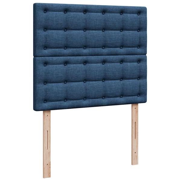 Boxspringbett mit Matratze Blau 120x200 cm Stoff