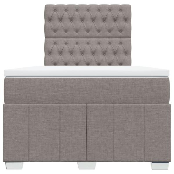 Boxspringbett mit Matratze Taupe 120x200 cm Stoff