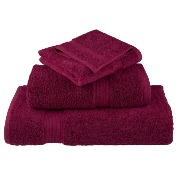 8 tlg. Premium-Handtuch-Set SOLUND Bordeaux 600 g/m²