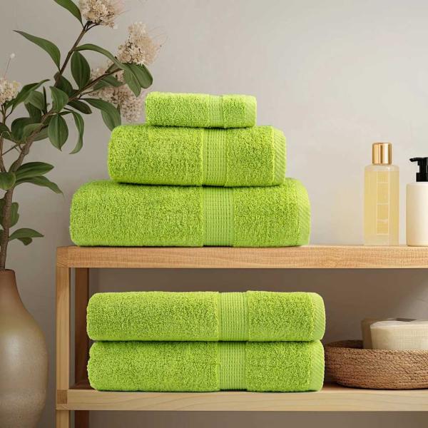 Premium-Saunatücher SOLUND 4 Stk. Apfelgrün 80x200 cm 600 g/m²