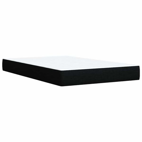 ARDEBO.de - Boxspringbett mit Matratze Schwarz 120x200 cm Stoff
