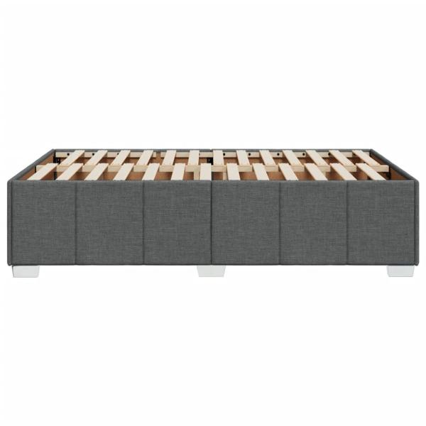Bettgestell ohne Matratze Dunkelgrau 120x200 cm Stoff
