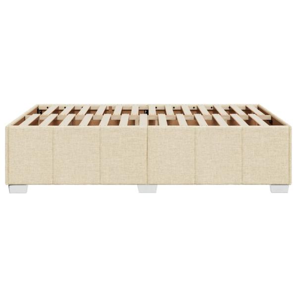 ARDEBO.de - Bettgestell ohne Matratze Creme 120x200 cm Stoff