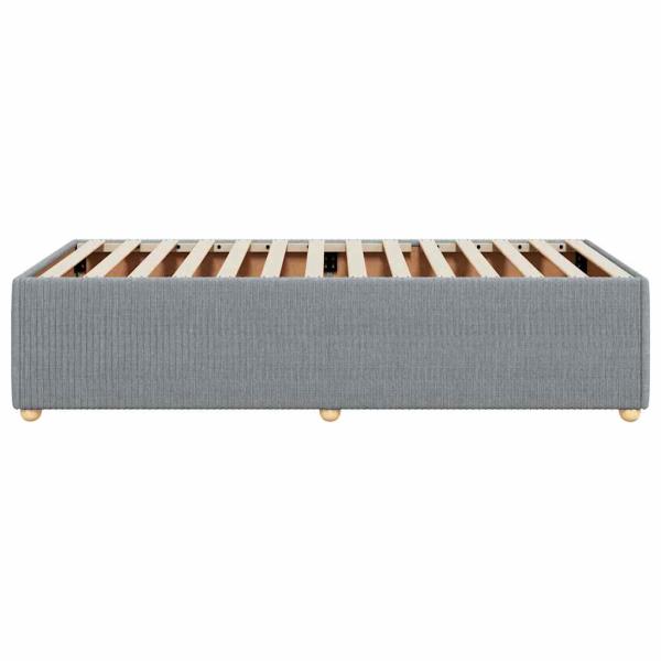 Bettgestell ohne Matratze Hellgrau 100x200 cm Stoff