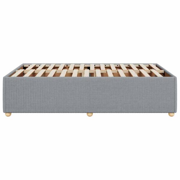 ARDEBO.de - Bettgestell Hellgrau 120x190 cm Stoff