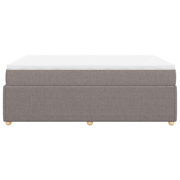 Boxspringbett mit Matratze Taupe 140x190 cm Stoff