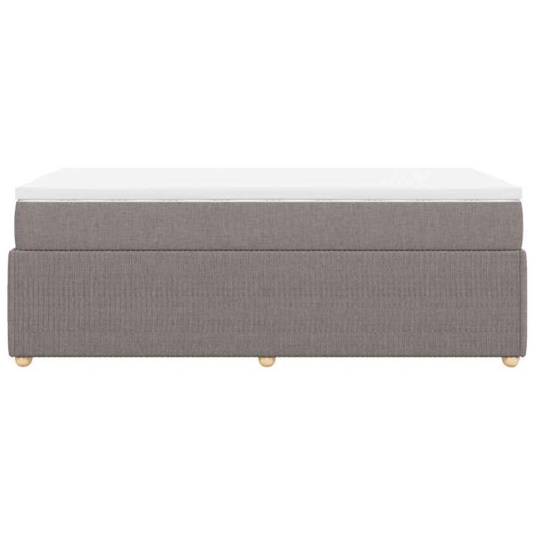 Boxspringbett mit Matratze Taupe 100x200 cm Stoff