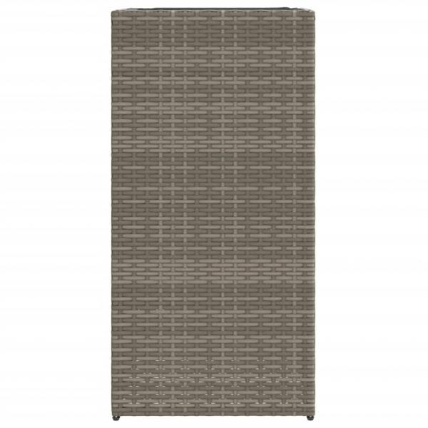 Pflanzkübel Grau 40x40x80 cm Poly Rattan