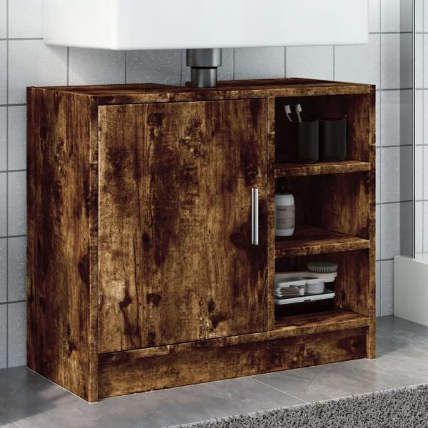 ARDEBO.de - Waschbeckenschrank Räuchereiche 63x29x55 cm Holzwerkstoff