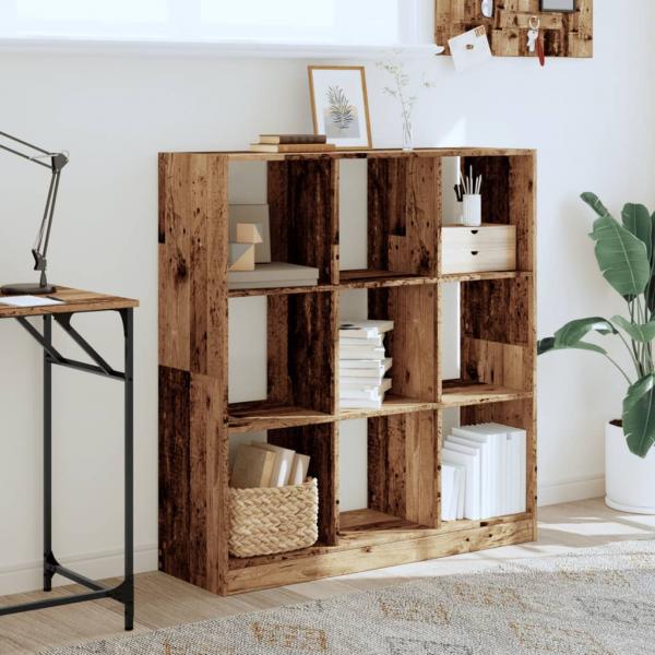 Bücherregal Altholz-Optik 102x32x108 cm Holzwerkstoff