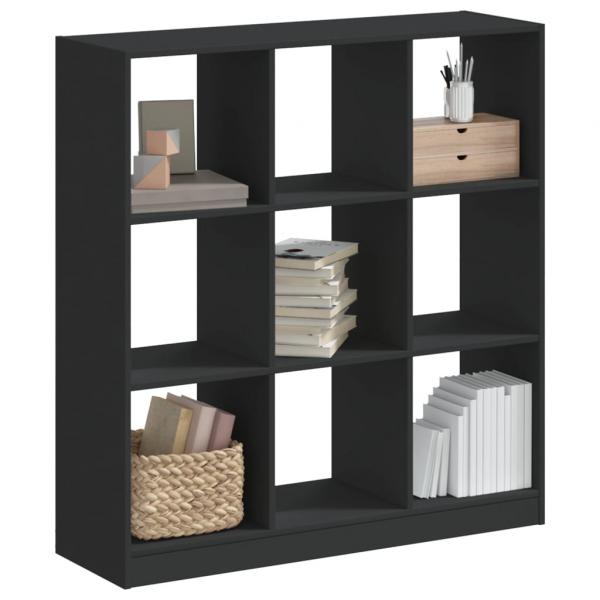 ARDEBO.de - Bücherregal Schwarz 102x32x108 cm Holzwerkstoff