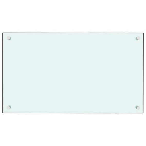 Küchenrückwände 2 Stk. Weiß 70x60 cm Hartglas
