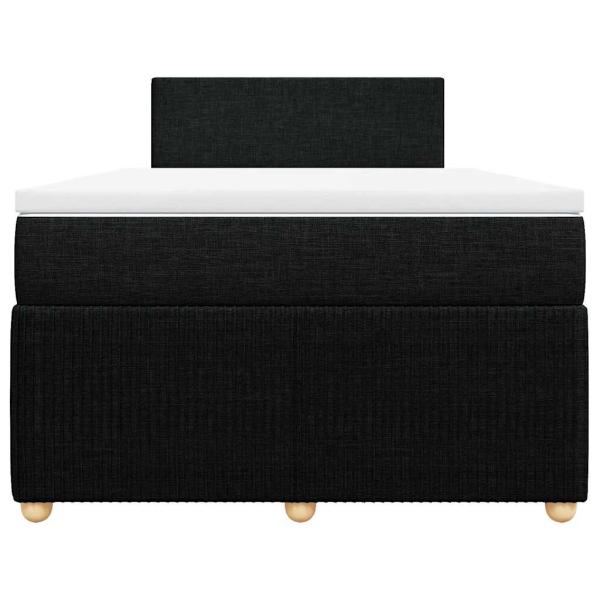 Boxspringbett mit Matratze Schwarz 120x200 cm Stoff