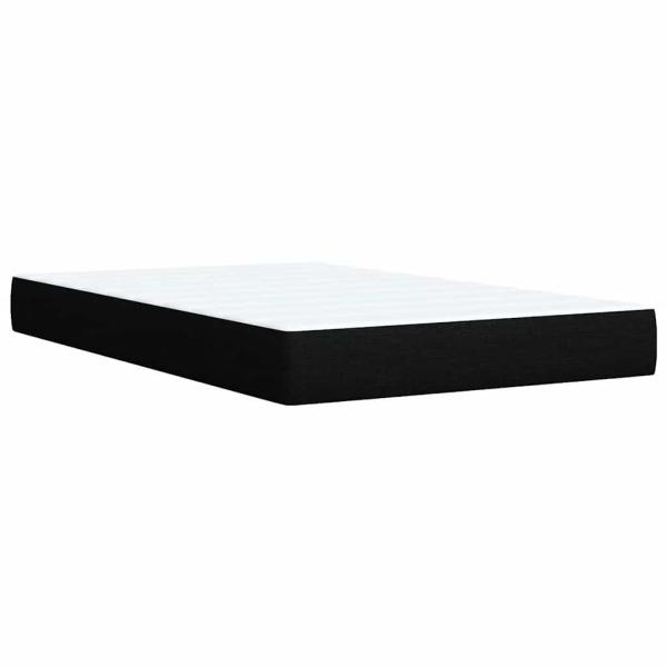 ARDEBO.de - Boxspringbett mit Matratze Schwarz 120x200 cm Stoff
