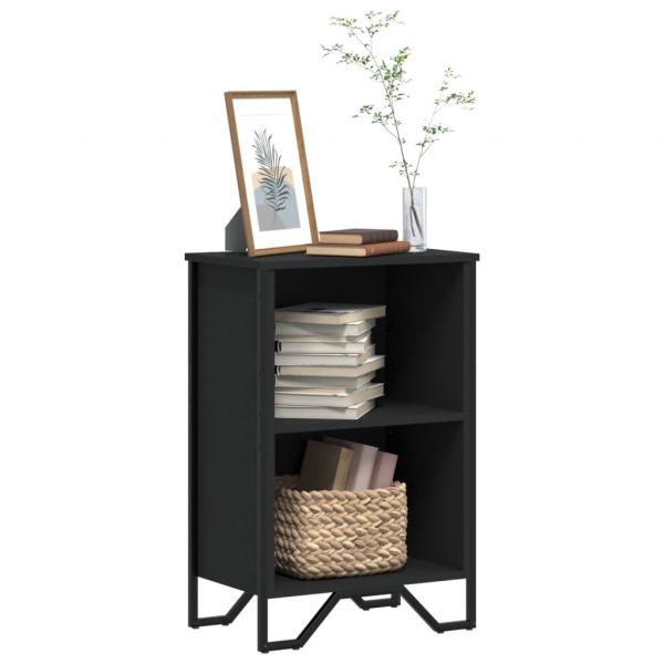 ARDEBO.de - Bücherregal Schwarz 50x31x74,5 cm Holzwerkstoff