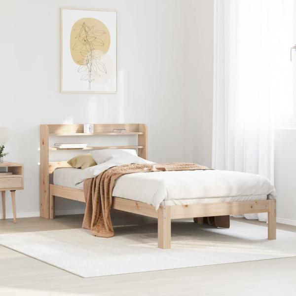 ARDEBO.de - Bettgestell mit Kopfteil ohne Matratze 100x200 cm
