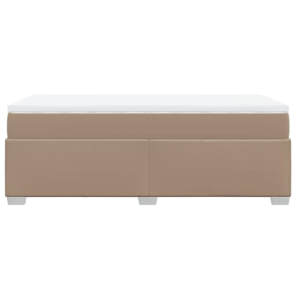 Boxspringbett mit Matratze Cappuccino-Braun 90x190cm Kunstleder