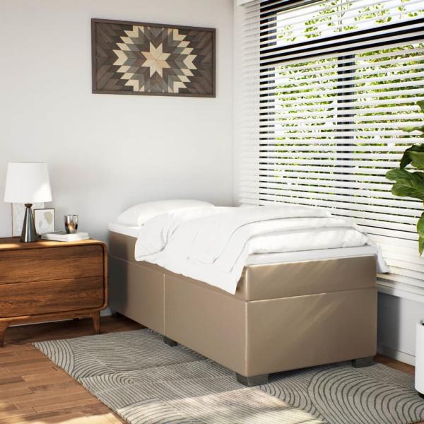 Boxspringbett Matratze Cappuccino-Braun 100x200cm Kunstleder