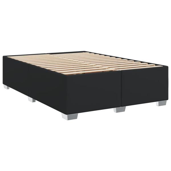 Boxspringbett mit Matratze Schwarz 140x190 cm Kunstleder