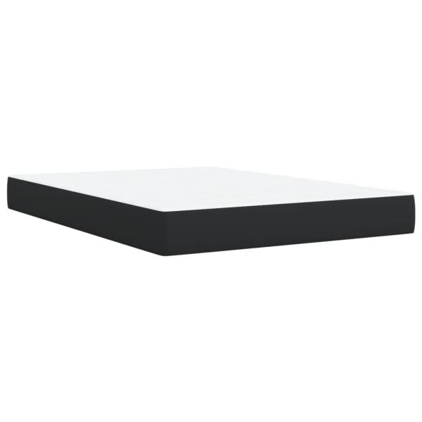 Boxspringbett mit Matratze Schwarz 140x190 cm Kunstleder