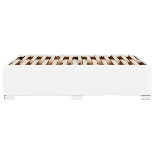Bettgestell Weiß 120x190 cm Kunstleder