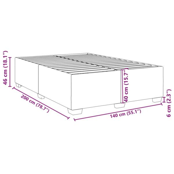 Bettgestell Cappuccino-Braun 140x200 cm Kunstleder