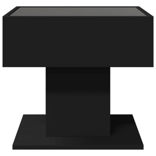 LED-Couchtisch Schwarz 50x50x45 cm Holzwerkstoff