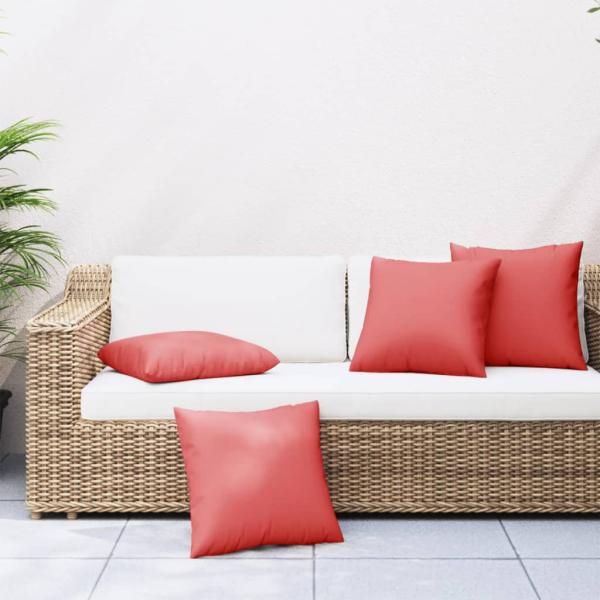 ARDEBO.de - Sofakissen 4 Stk. Rot 50x50 cm Stoff