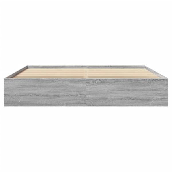 Bettgestell Grau Sonoma 180x200 cm Holzwerkstoff
