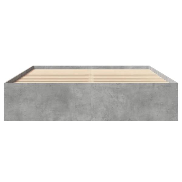 Bettgestell Betongrau 160x200 cm Holzwerkstoff