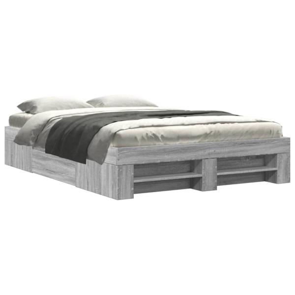 Bettgestell Grau Sonoma 140x190 cm Holzwerkstoff