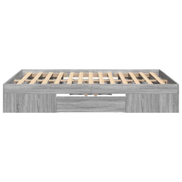 Bettgestell Grau Sonoma 140x190 cm Holzwerkstoff