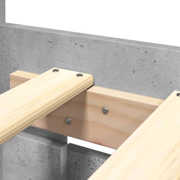 Bettgestell mit Kopfteil Betongrau 180x200 cm Holzwerkstoff
