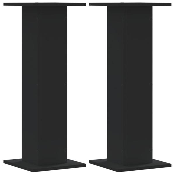 ARDEBO.de - Pflanzenständer 2 Stk. Schwarz 30x30x80 cm Holzwerkstoff