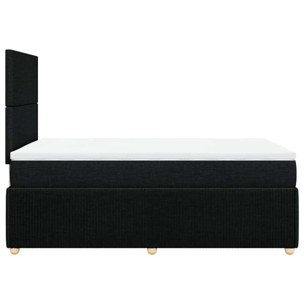 Boxspringbett mit Matratze Schwarz 120x190 cm Stoff