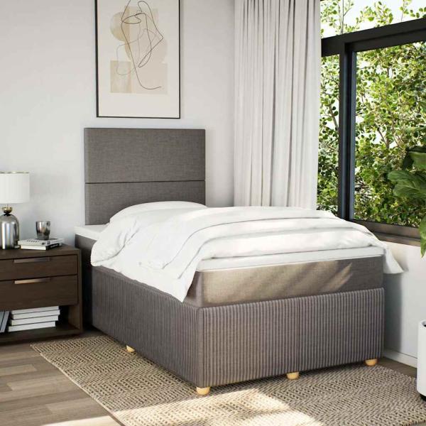 Boxspringbett mit Matratze Taupe 120x190 cm Stoff