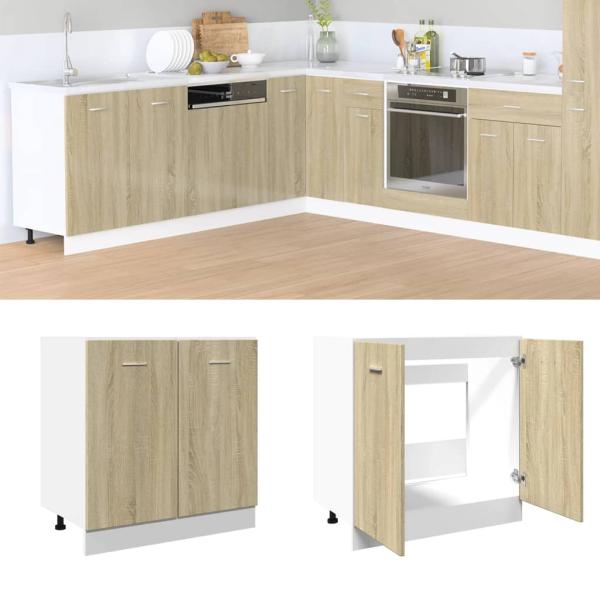 ARDEBO.de - Unterschrank Sonoma-Eiche 80x46x81,5 cm Holzwerkstoff