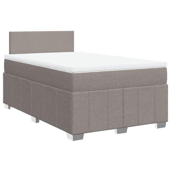 Boxspringbett mit Matratze Taupe 120x200 cm Stoff