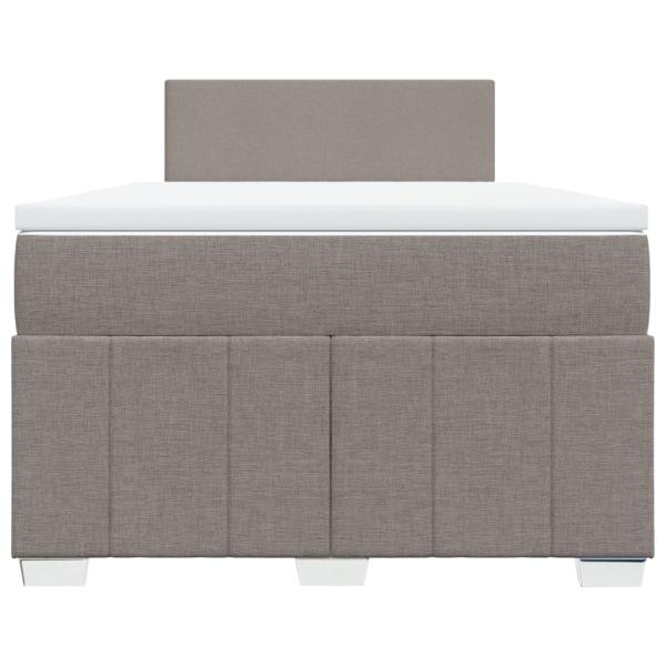 Boxspringbett mit Matratze Taupe 120x200 cm Stoff