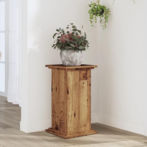 ARDEBO.de - Pflanzenständer Altholz-Optik 33x33x60 cm Holzwerkstoff