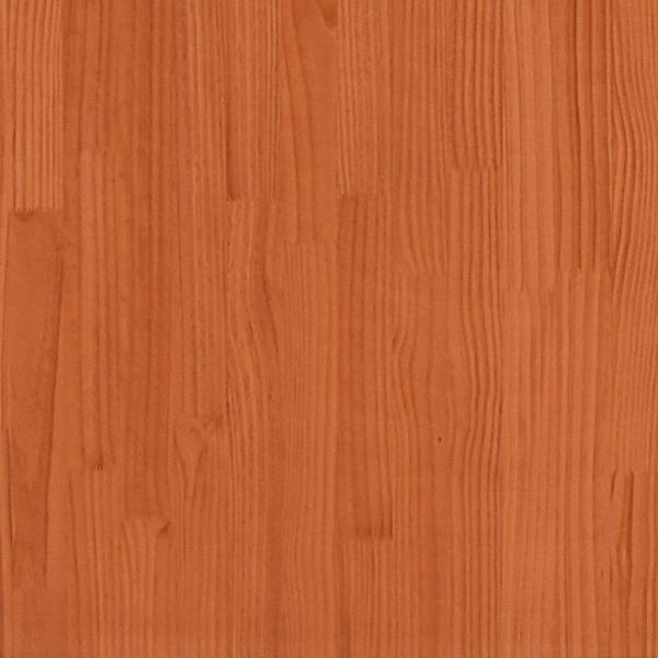 Massivholzbett ohne Matratze Wachsbraun 120x200 cm Kiefernholz