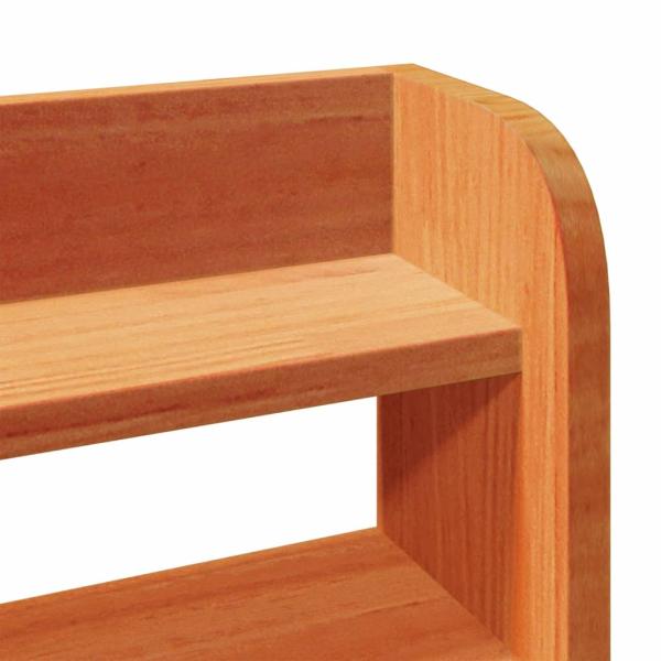 Massivholzbett ohne Matratze Wachsbraun 150x200 cm Kiefernholz