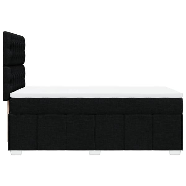 ARDEBO.de - Boxspringbett mit Matratze Schwarz 100x200 cm Stoff