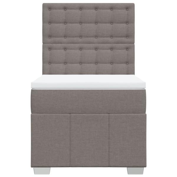 Boxspringbett mit Matratze Taupe 100x200 cm Stoff