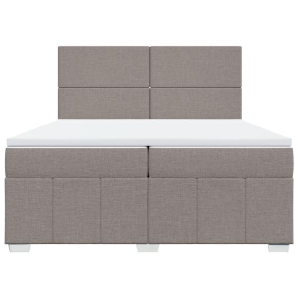 Boxspringbett mit Matratze Taupe 200x200 cm Stoff