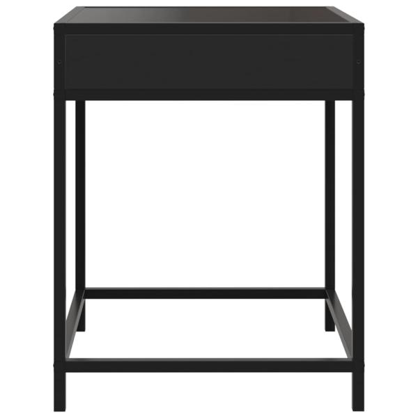 Nachttisch mit Infinity-LED Schwarz 40x40x51 cm