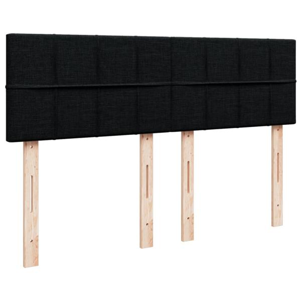 ARDEBO.de - Boxspringbett mit Matratze Schwarz 140x190 cm Stoff