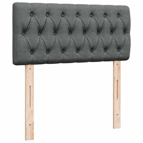 ARDEBO.de - Boxspringbett mit Matratze Dunkelgrau 100x200 cm Stoff