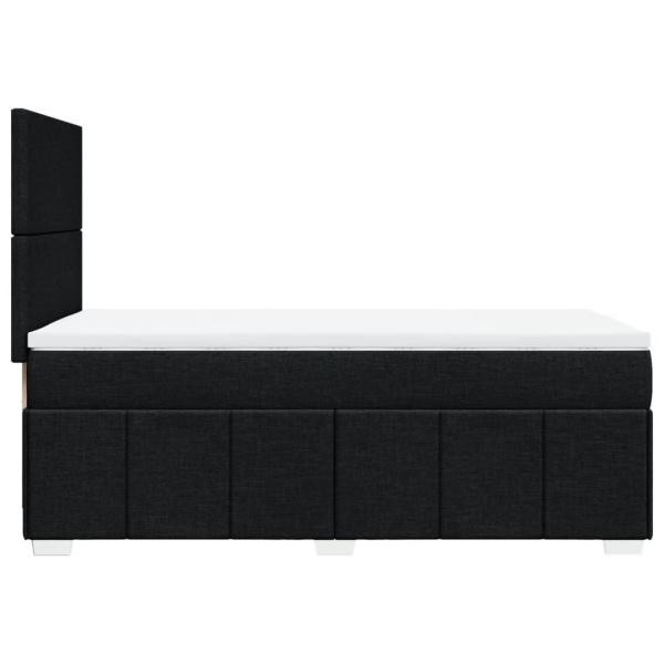 Boxspringbett mit Matratze Schwarz 100x200 cm Stoff